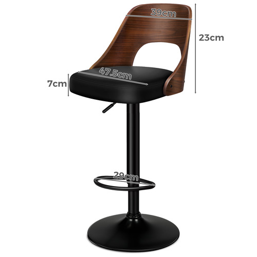 Bennet Faux Leather Adjustable Bar Stools