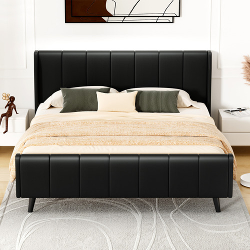 Ross-Faux-Leather-Platform-Bed