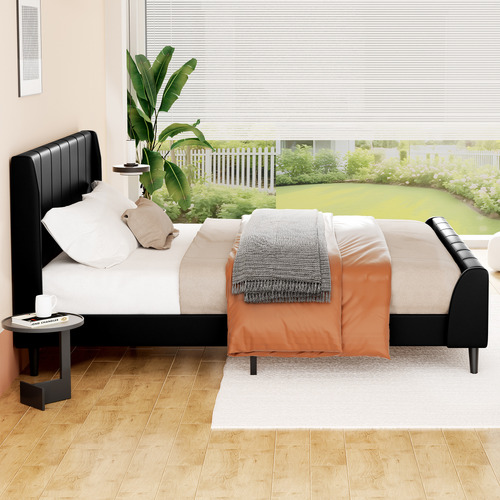 Ross-Faux-Leather-Platform-Bed