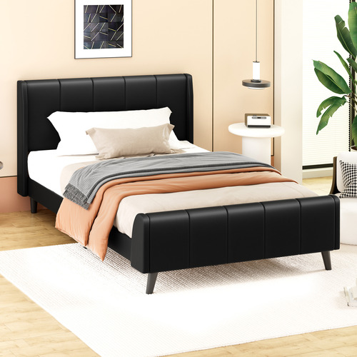 Ross-Faux-Leather-Platform-Bed