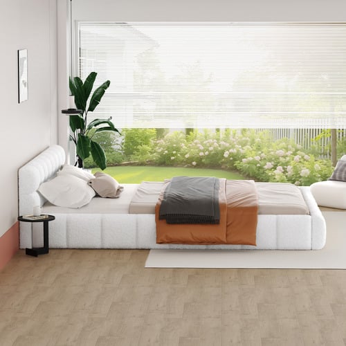 Ellie-May-Boucle-Platform-Bed