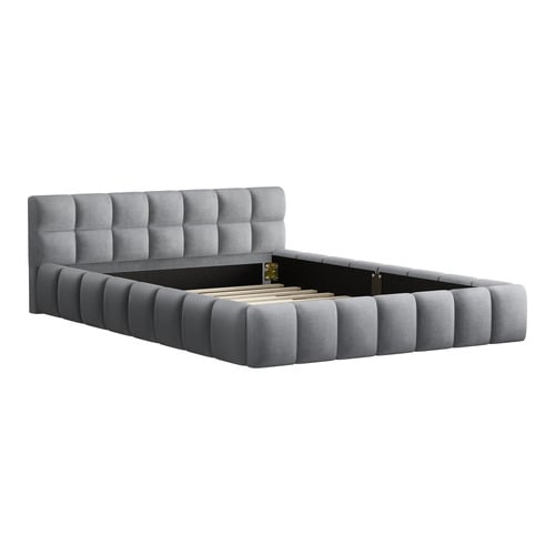 Grey-Ellie-May-Velvet-Platform-Bed