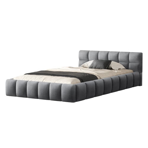 Grey-Ellie-May-Velvet-Platform-Bed