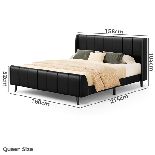 Ross Faux Leather Platform Bed