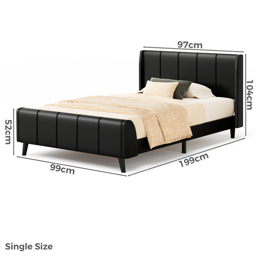Ross Faux Leather Platform Bed