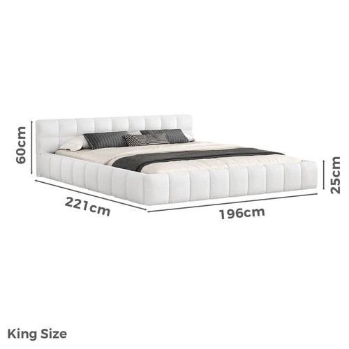 Ellie May Boucle Platform Bed