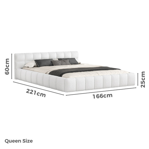 Ellie May Boucle Platform Bed
