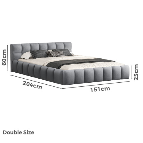 Ellie May Velvet Platform Bed