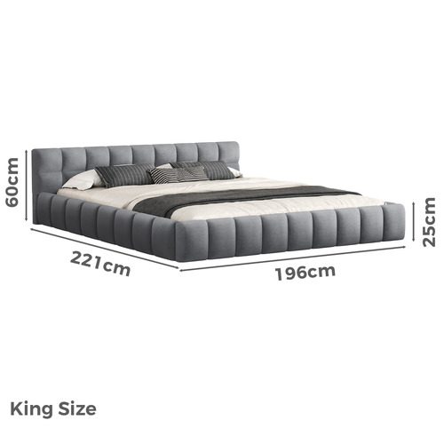 Ellie May Velvet Platform Bed