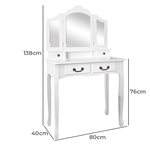 2 Piece Priscilla Dressing Table & Stool Set