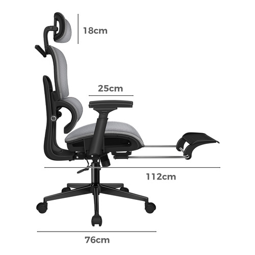 Diana Mesh Office Chair with Footrest