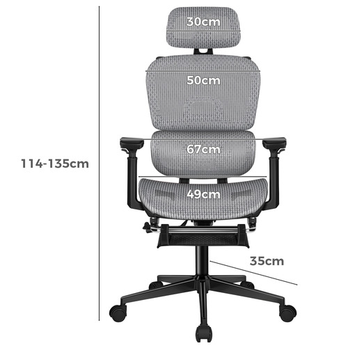 Diana Mesh Office Chair with Footrest