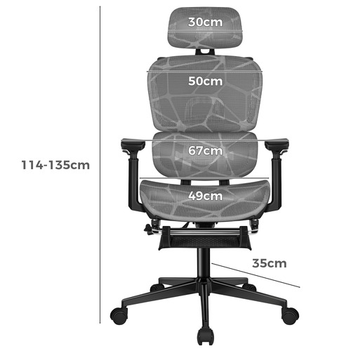 Platon Mesh Office Chair with Footrest