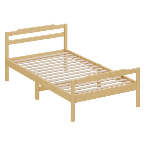 Earlenda Pinewood Bed Base and Mattress Set