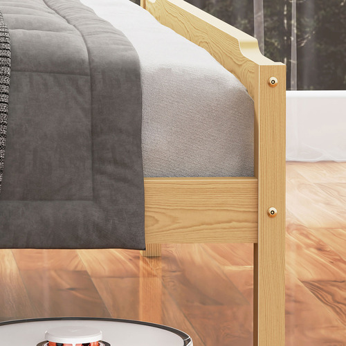 Earlenda Pinewood Bed Base and Mattress Set