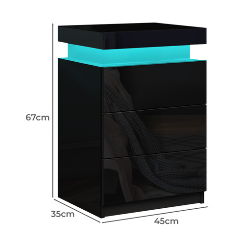 3 Piece Swinggold Gas Lift Bedroom Set with LED
