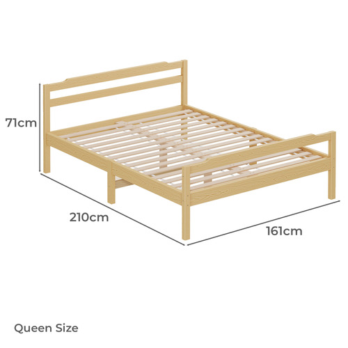 Lyna Pine Wood Bed & Tight Top Mattress