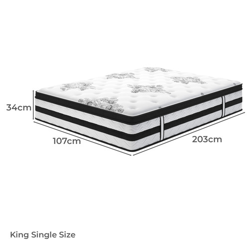 Kyle Upholstered Bed and Euro Top Mattress