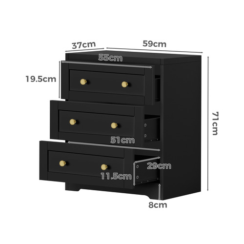Drewleaf 3 Drawer Chest