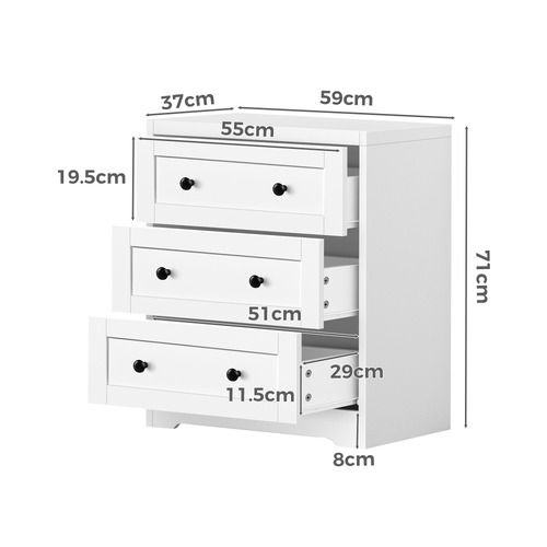 Drewleaf 3 Drawer Chest