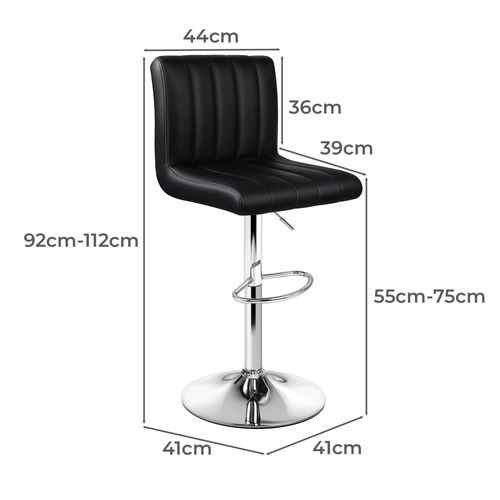 Kelsey Faux Leather Adjustable Barstools