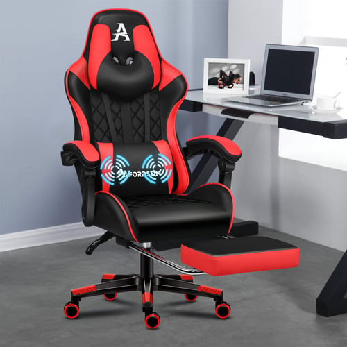 Sova-Faux-Leather-Gaming-Chair-with-Lumbar-Massage