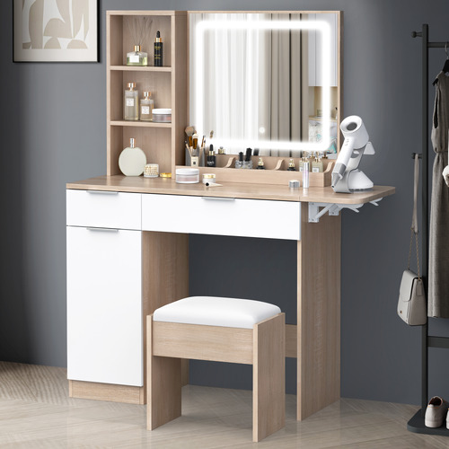2-Piece-Sienna-LED-Dressing-Table-and-Stool-Set