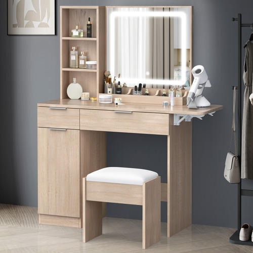 2-Piece-Sienna-LED-Dressing-Table-and-Stool-Set