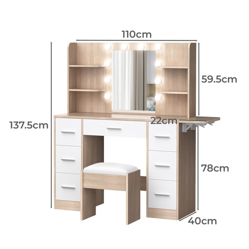 2 Piece Willow Dressing Table & Stool Set