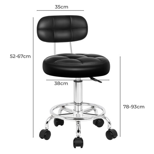 Lora Faux Leather Salon Stool