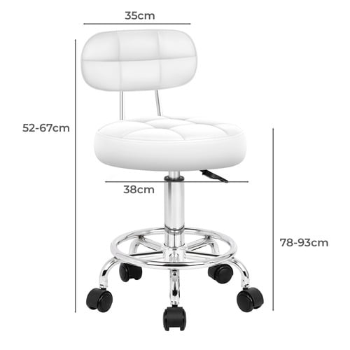 Lora Faux Leather Salon Stool