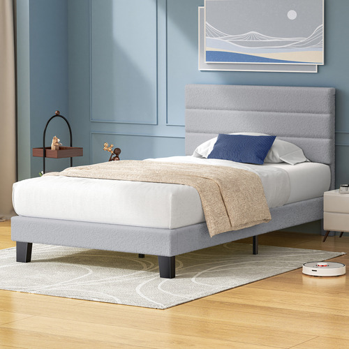 Light-Grey-Preston-Boucle-Bed-Frame