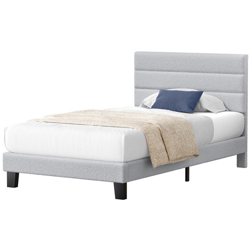 Light-Grey-Preston-Boucle-Bed-Frame