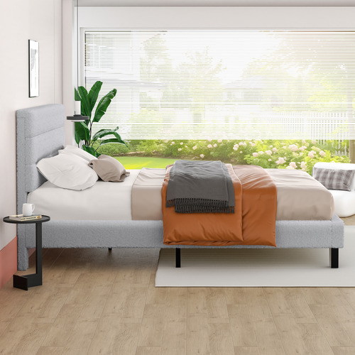Light-Grey-Preston-Boucle-Bed-Frame