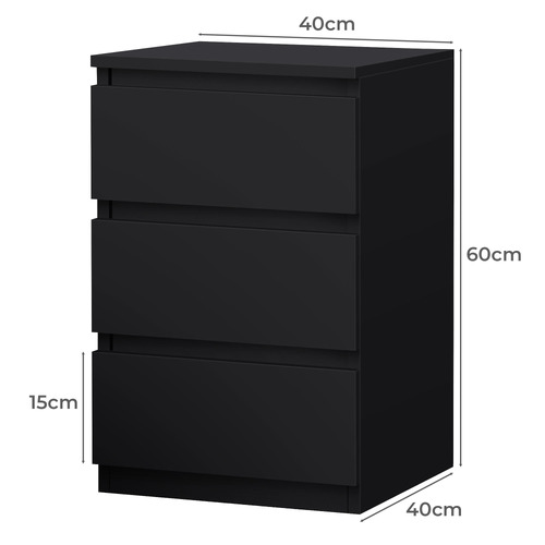 Regal 3 Drawer Bedside Table