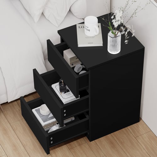 HoxtonRoom Regal 3 Drawer Bedside Table | Temple & Webster