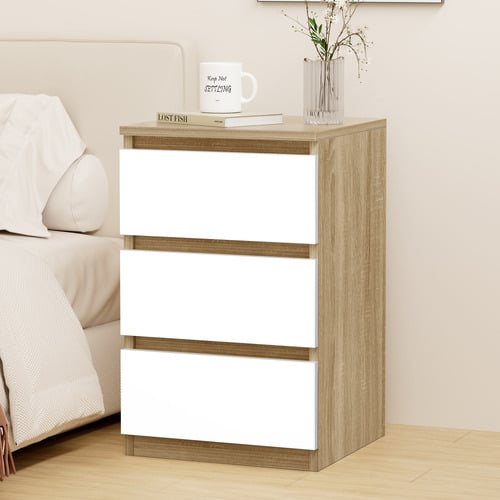 HoxtonRoom Regal 3 Drawer Bedside Table | Temple & Webster