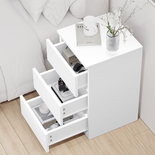 HoxtonRoom Regal 3 Drawer Bedside Table | Temple & Webster