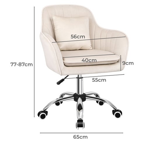 Carrie Velvet Office Chair