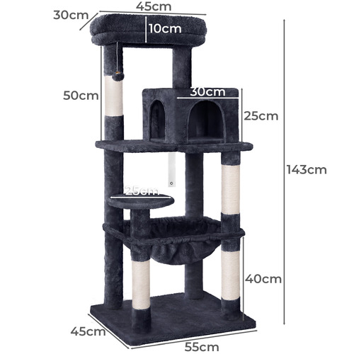 143cm Fir Wood Cat Scratching Tree