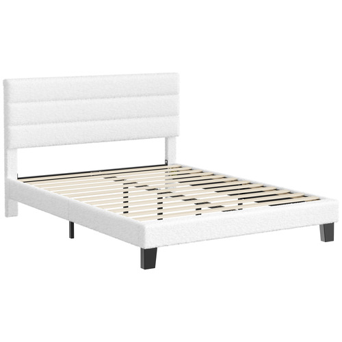 White-Preston-Boucle-Bed-Frame