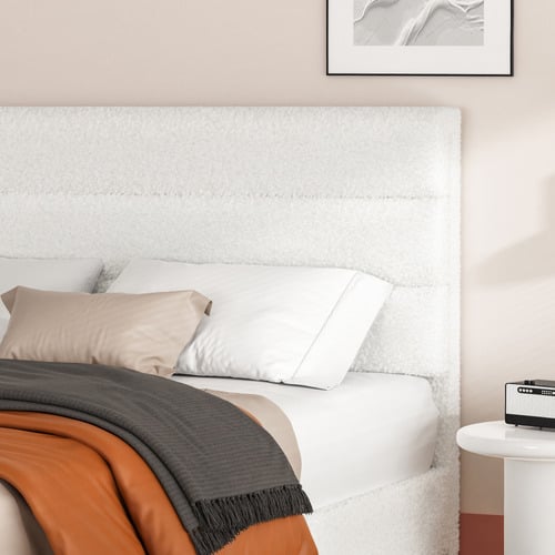 White-Preston-Boucle-Bed-Frame