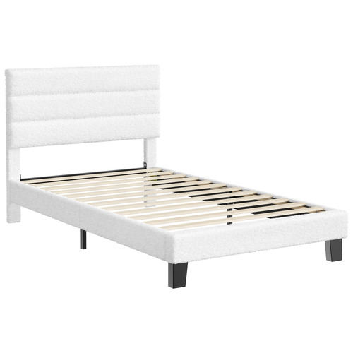 White-Preston-Boucle-Bed-Frame