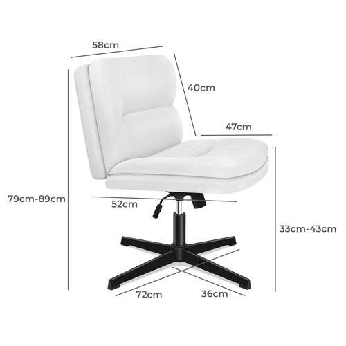 2 Piece Gregorie Faux Leather Office Chair & Ottoman Set