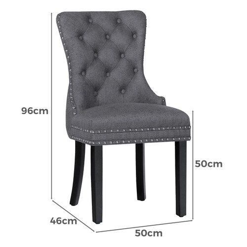 Faust Tufted Pine Wood Dining Chairs