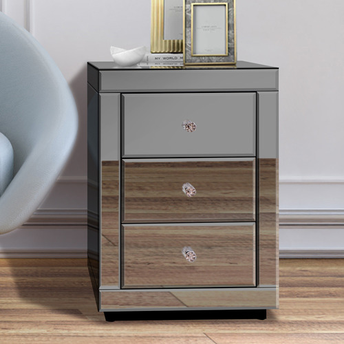 Allia-3-Drawer-Mirrored-Bedside-Table