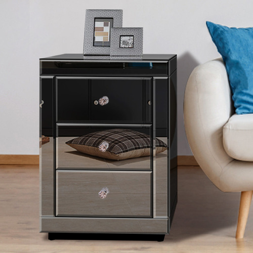 Allia-3-Drawer-Mirrored-Bedside-Table