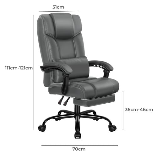 Marius PU Leather Executive Chair with Footrest