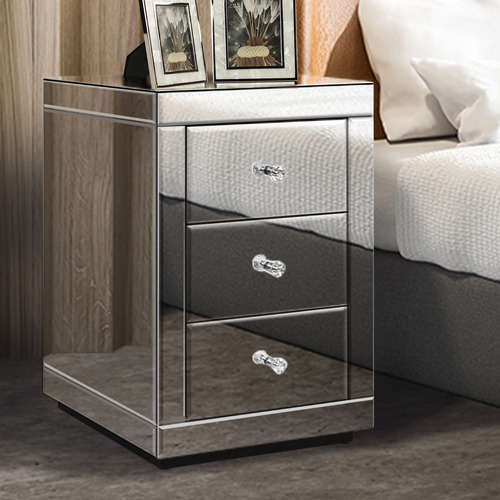 Allia-3-Drawer-Mirrored-Bedside-Table