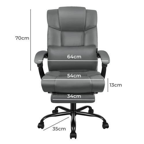 Marius PU Leather Executive Chair with Footrest